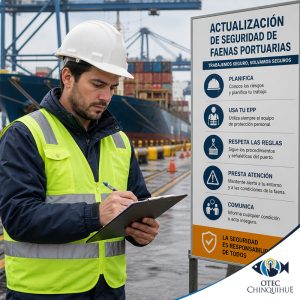 Operaciones básicas de carga, descarga y protocolos de seguridad en recintos portuarios