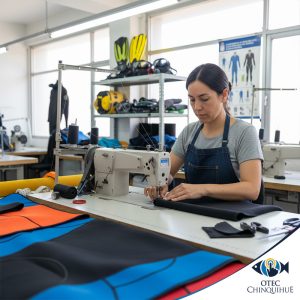 Técnicas de corte, confección y reparación de trajes de buceo