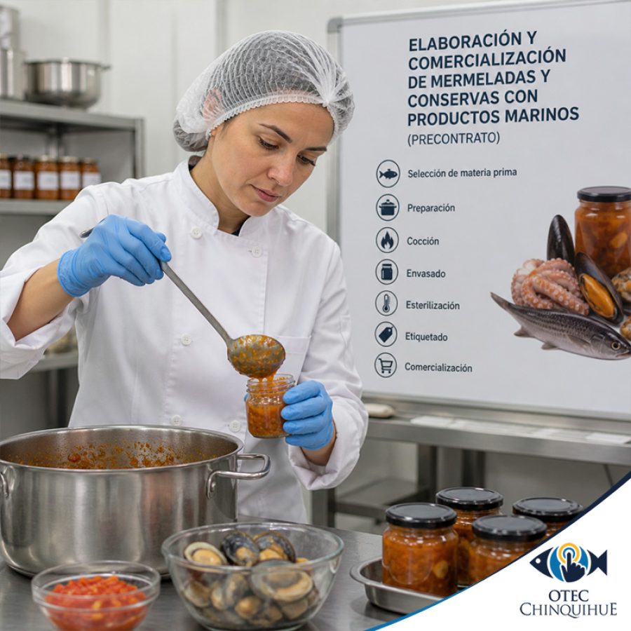Aplicación de técnicas de elaboración y comercialización de mermeladas y conservas con productos marinos (precontrato)